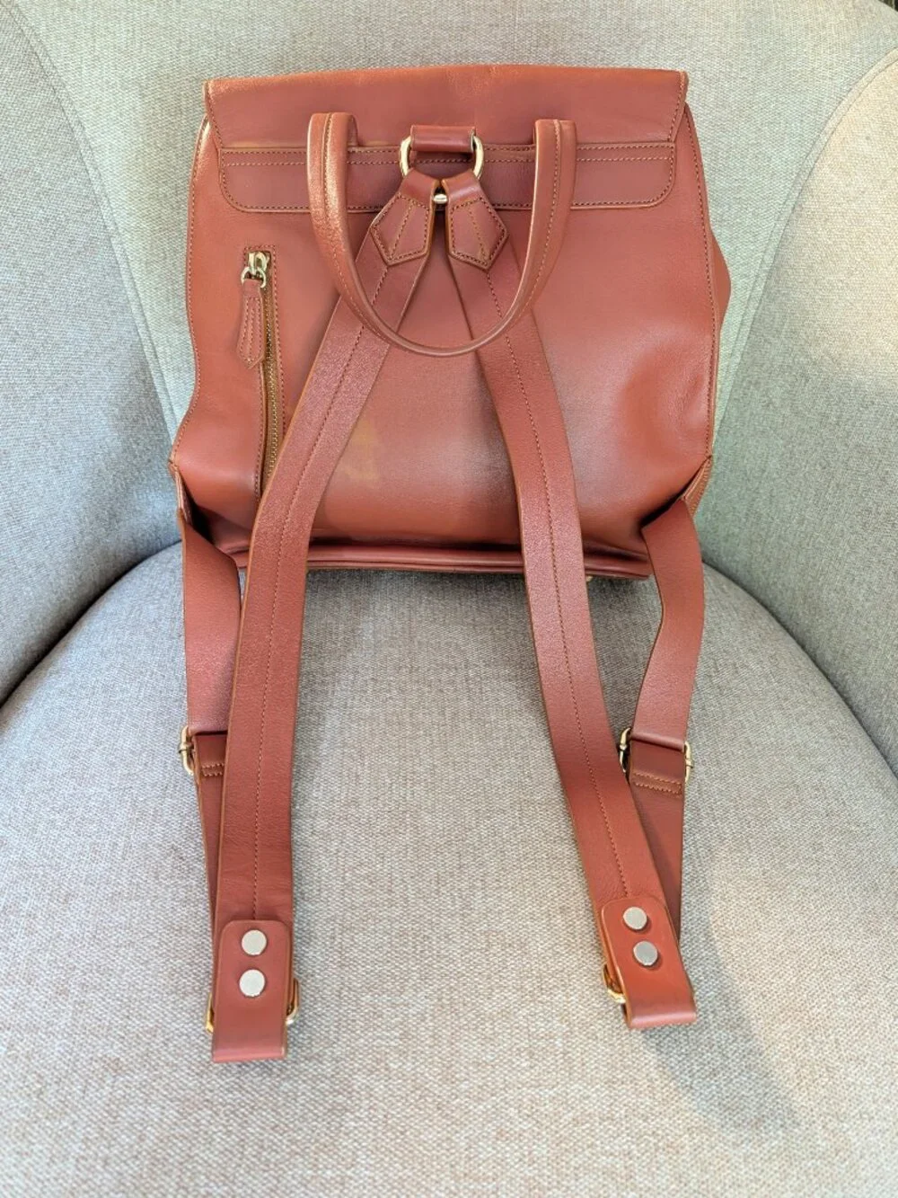 Neely & Chloe Brown Leather Backpack — $180